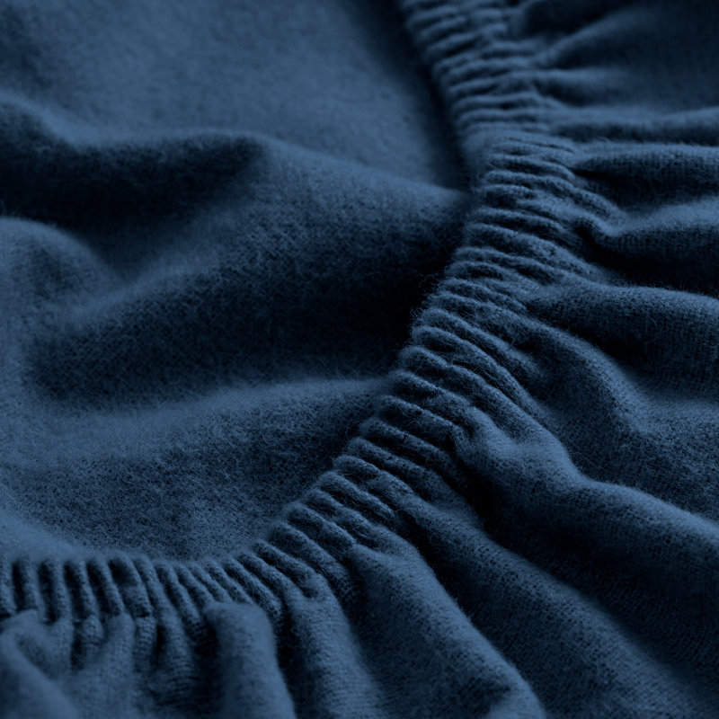 Drap-housse 100% flanelle 300 fils 300 fils, Drap-housse grand, Bleu