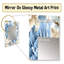 Blanc et bleu damassé brise - décoration murale miroir damassé-1108892859