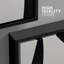 " Boho Black And Gray Mid Century Polygons Abstract Patterns Modern Art Bohemian Chic " 3 - Pieces on-98696196-98696197