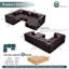 Canapé modulaire en forme de L de 103,8 po Guilherme