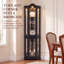 Vitrine de coin traditionnelle Ashbourne avec portes vitrées et tablettes-1309095807