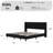 King Size Bed Frame with Wingback Headboard, Velvet Upholstered Platform Bed Frame with Sturdy Wooden Slats Support, No Box Spring Needed, Easy Assembly, Black-123660481-123660484