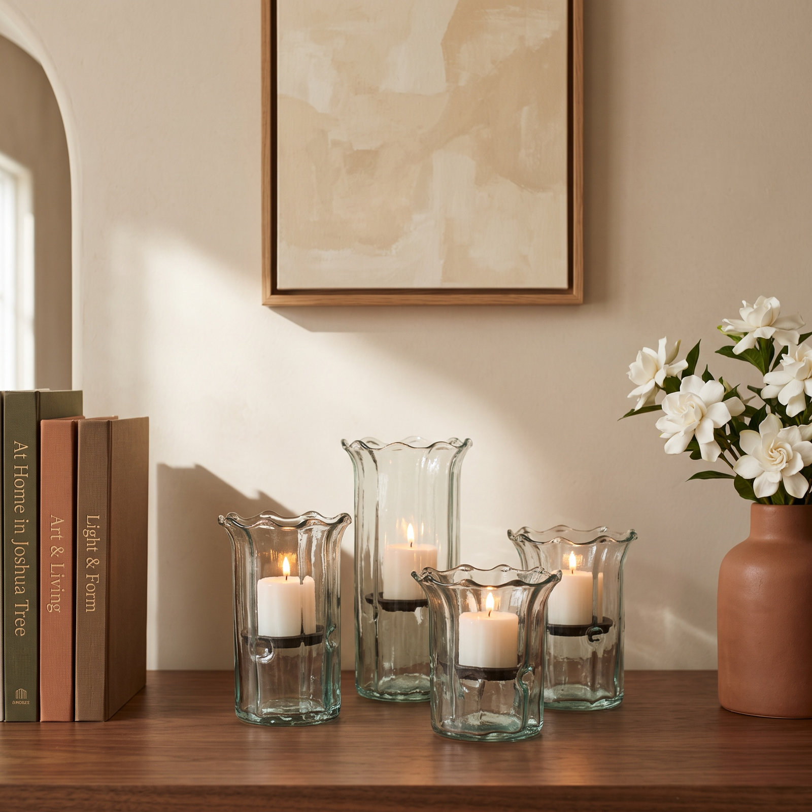 3-Piece Glass Votive Candle Holder Set