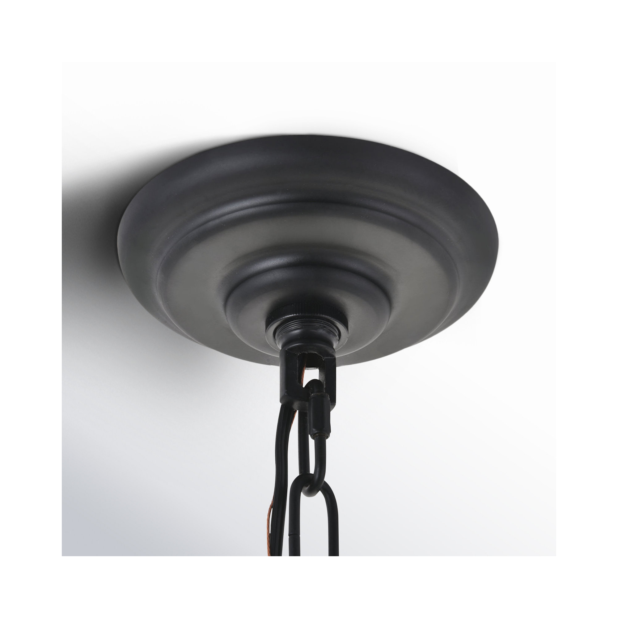 Ableton 6 - Light Candle Style Classic / Traditional Chandelier, 22" H x 42" W x 42" D, Black/Brass