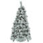 Arbre de Noël artificiel épinette enneigé 6 pi avec branches mixtes en PE et PVC (403 pointes), 250 DEL multicolores (11 modes) et pommes de pin | Décoration des Fêtes