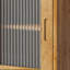 Armoire coulissante 35,4 "à 2 portes avec trois niveaux d'espace de rangement, convenant aux salles de bain, cuisines, salles à manger, naturel