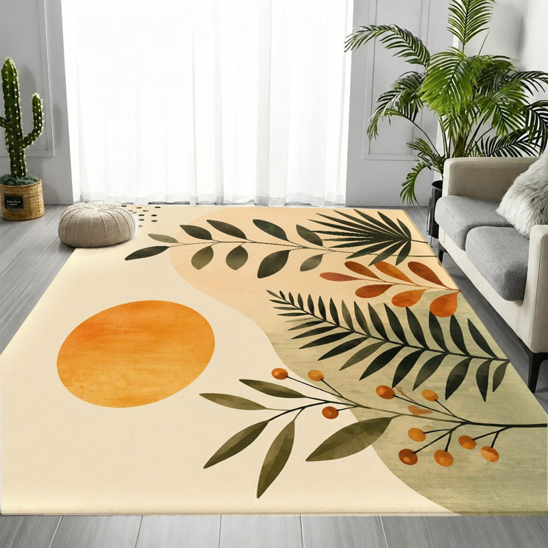 Tapis abstrait Boho, Rectangle 9 pi 10 po x 6 pi 7 po (300 x 200 cm)