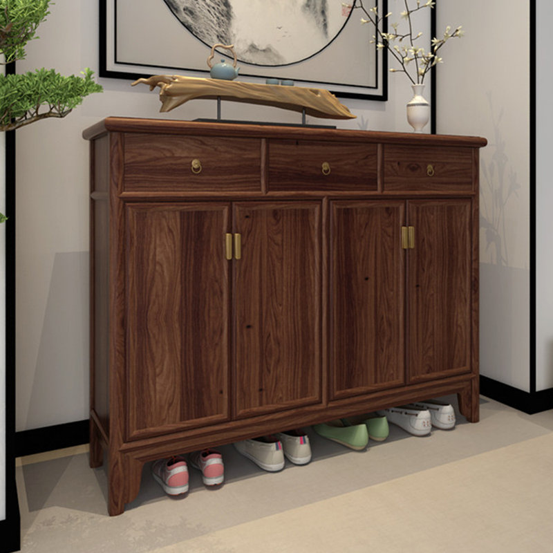 Large capacity practical storage shoe cabinet, Dark Brown