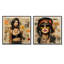 Ensemble de 2 reproductions d'art sur toile Chic Portrait-102586581-102586583