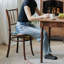 Chaise d'appoint à dossier à lattes en noyer noir (ensemble de 2)