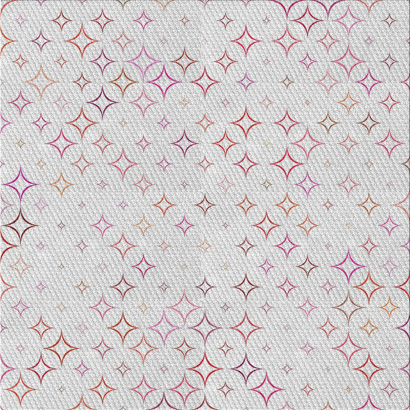 Tapis géométrique gris, Carré 5 pi