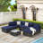 Outdoor Patio Sectional Sofa Set with Washable Cushions and Sturdy Construction-1179239884