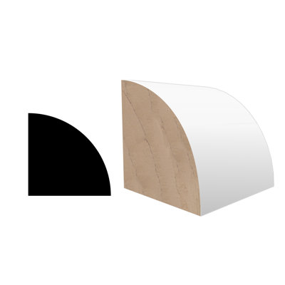 RMM 96in.L Primed Finger-Joined Pine Quarter Round 3-pcs 24 Ft Total