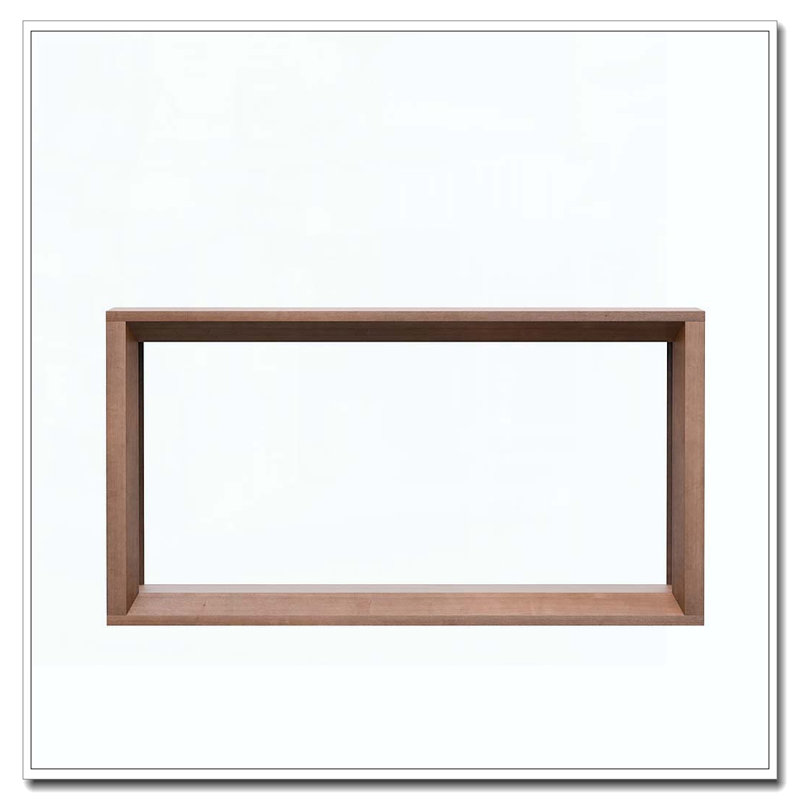 Console rectangulaire de 60 po en placage de bois massif, table de canapé large, table de canapé derrière avec amplement de rangement pour le vestibule et le salon