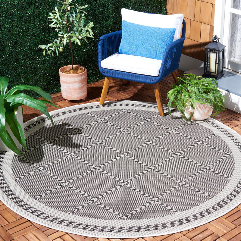 Tapis d'intérieur / extérieur Karalynn Performance, Rond 6 pi 7 po