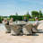 Balcom 8 Seat Round Rattan Fire Pit Dining Set - with Lazy Susan