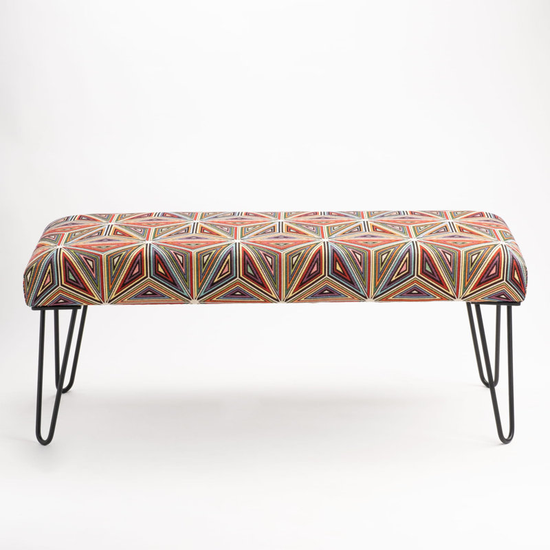 Kujawski Velvet Upholstered Bench, H40 x W100 x D30cm