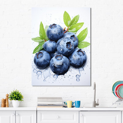 Ballet Blueberry Fruit Serenade IV - fruits, art mural