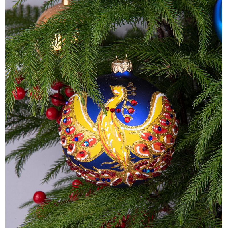 Ornement arbre de Noël en verre Fantasy