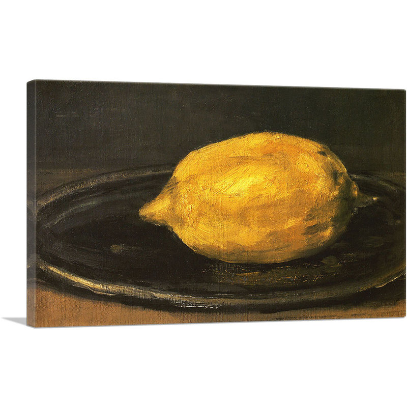 «The Lemon 1880» par Edward Manet, reproduction d'art sur toile tendue, H 12 po x l 18 po x 1,5 po