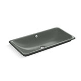 Iron Plains Metal Rectangle Dual Mount Bathroom Sink with Overflow