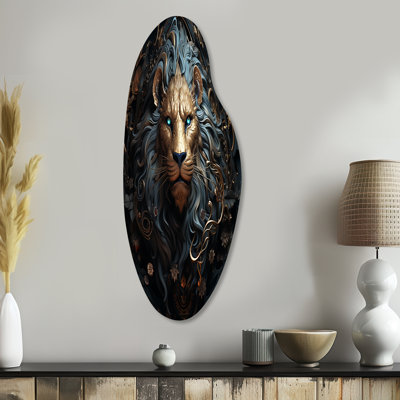 Iona - Lion Curved Shape Assymterical Metal Wall Art