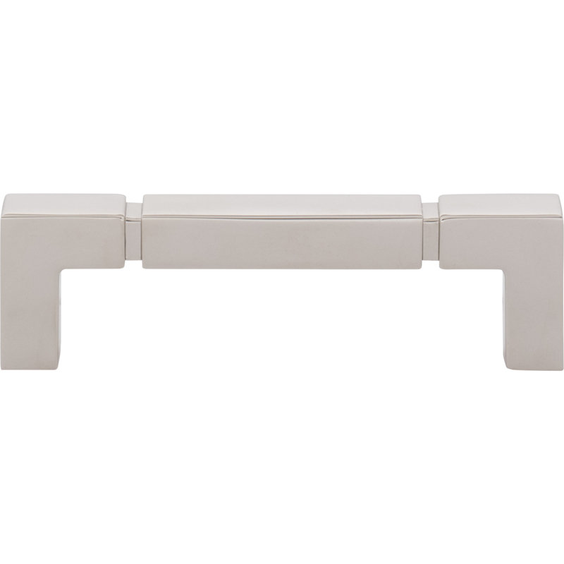 Langston Bar Pull, Polished Nickel, 3 3/4" Center To Center
