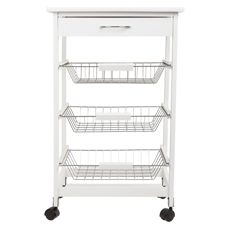 Lateek Wood Kitchen Cart