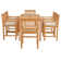 Outdoor 7 - Piece Teak Dining Set with Cushions