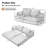  5-in-1 Convertible Sofa Bed - No Assembly Required, 78.7" Oversized Sleeper Sofa, FrameLess Boneless Couch & Removable Washable Corduroy Covers, Includes 2 Pillows, Beige-222128070