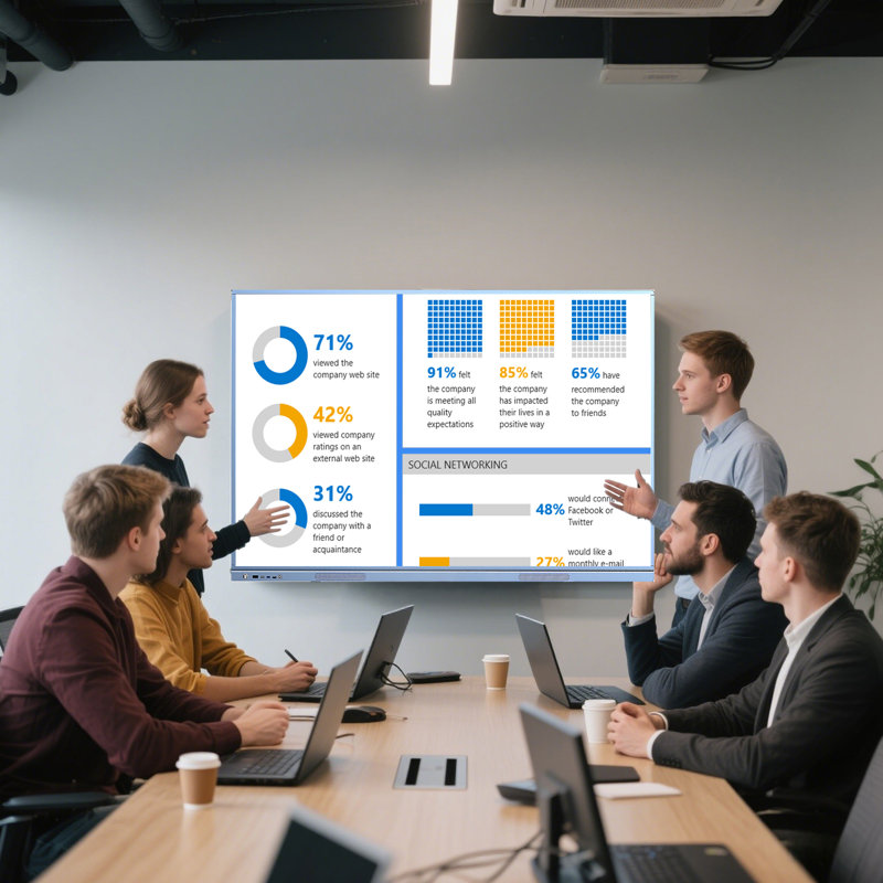 JYXCN Tout-en-un 65 "Smart Board, écran tactile numérique calendrier électronique 4K Smartboard affichage interactif pour la formation de formation, les bureaux