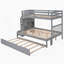 Lit mezzanine avec lit gigogne en bois