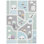 Tapis gris / bleu clair Frasher