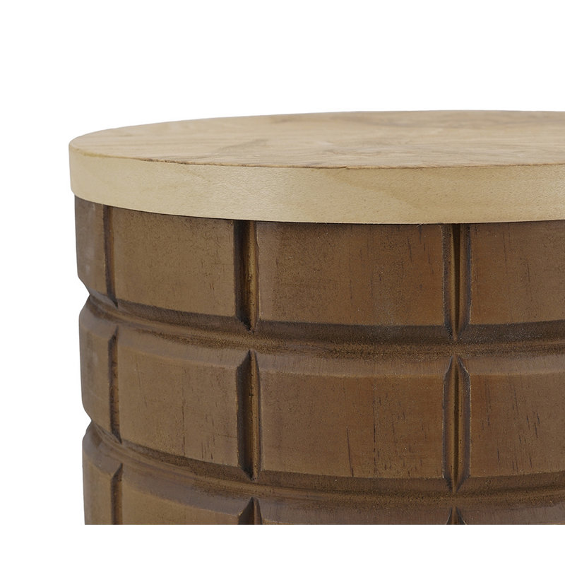 S/2 Wood Box L:9.5x9.5x5.5" S:8x8x4.5"