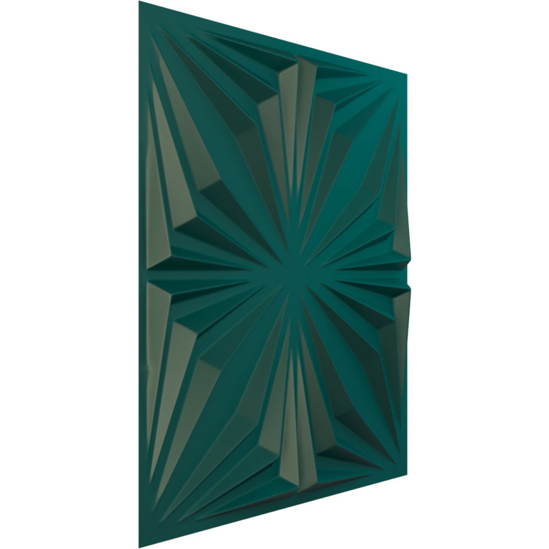 Panneau mural décoratif 3D texturé métallique l 19 5/8 po x H 19 5/8 po Asher EnduraWall (couvre 2,67 pieds carrés)