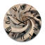 Horloge murale en bois massif Kentrel-1303221970