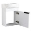 Meuble-lavabo à fermeture en douceur avec lavabo de 16 pouces, support de rangement, conception flottante, trois