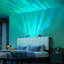 Tête de lit tapissier à grand lit avec éclairage à DEL Aurora et rangement, hauteur réglable pour matelas de 8 à 14 pouces-409080628-409080617
