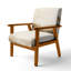 Chaise rembourrée abstraite minimaliste rembourrée - Soft Horizon en beige I-1850896334