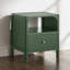 Table de chevet 1 tiroir Mid-Century Vintage Green Vintage