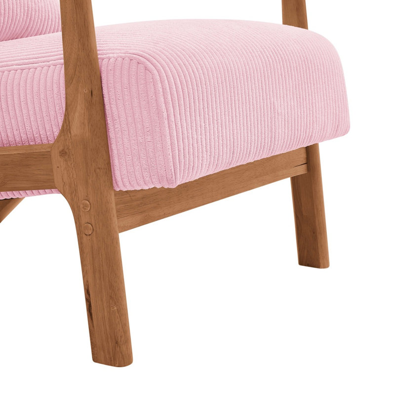 Fauteuil en velours côtelé Corduroy, Pink