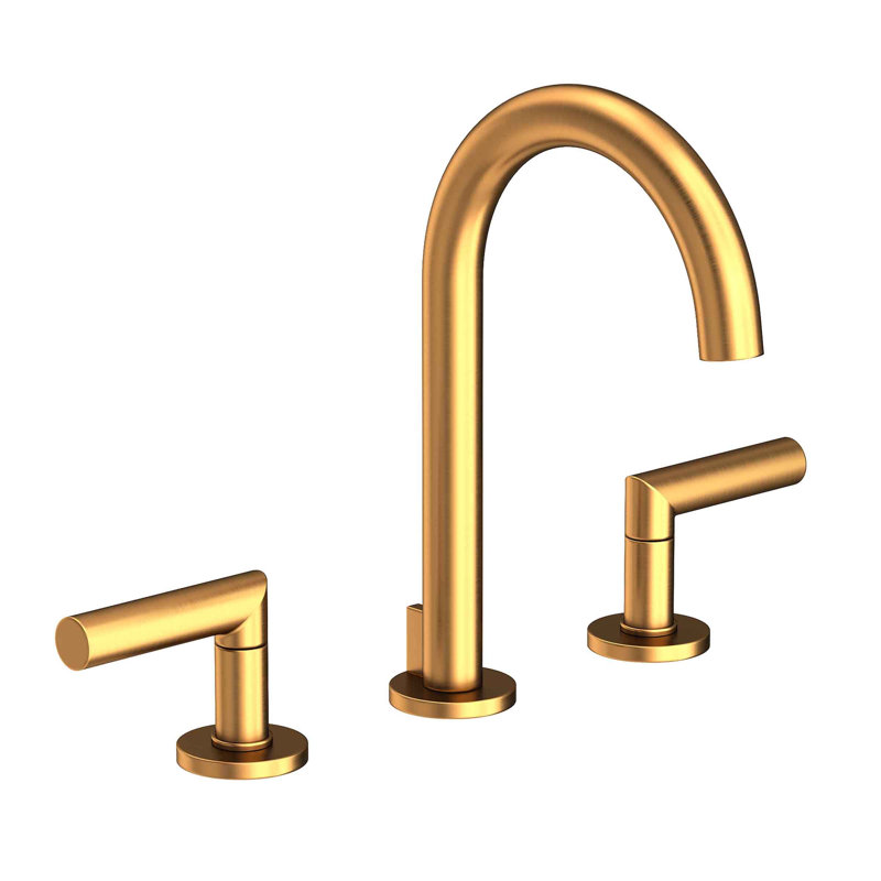 Pavani Widespread Bathroom Faucet with Drain Assembly, Satin Gold