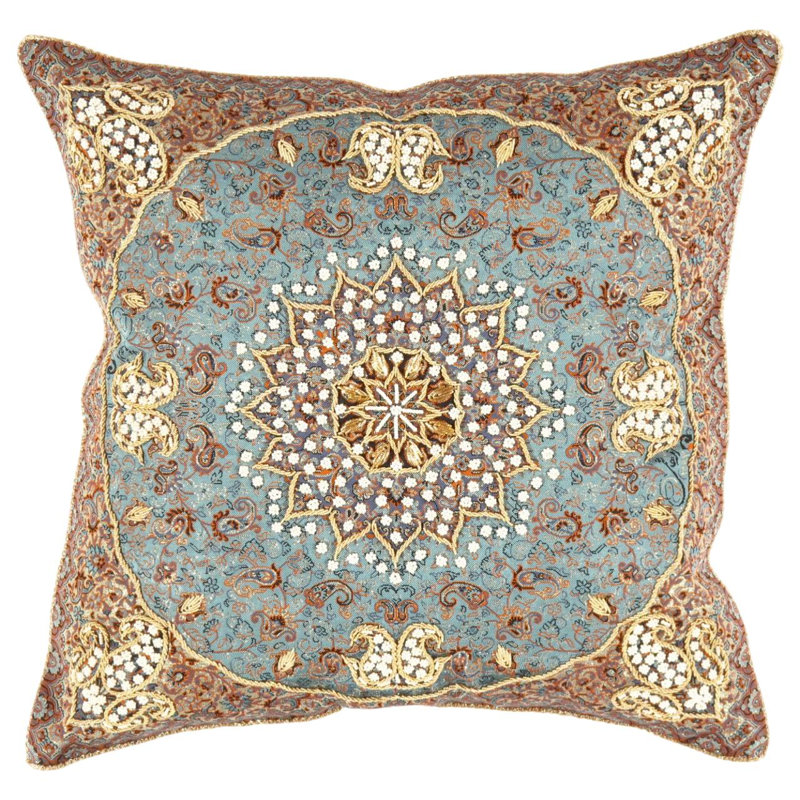 Square Pillow Cover & Insert, 20" H x 20" W, Malibu Oriental