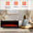 Recessed Electric Fireplace Inserts, Freestanding And Wall-mounted With Remote Control, Adjustable Flame Color & Speed-846582519