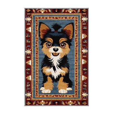 Washable Russian Toy Dogs Area Rug