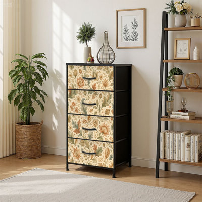 Commode 4 tiroirs avec tiroirs verticaux