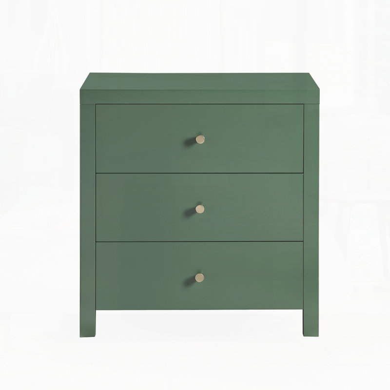 Table de chevet moderne pour chambre à coucher, Vert antique