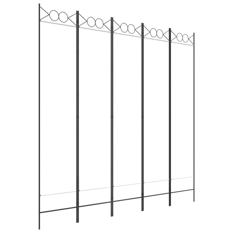 Casida Folding Room Divider, White, 3, 120 x 220 cm