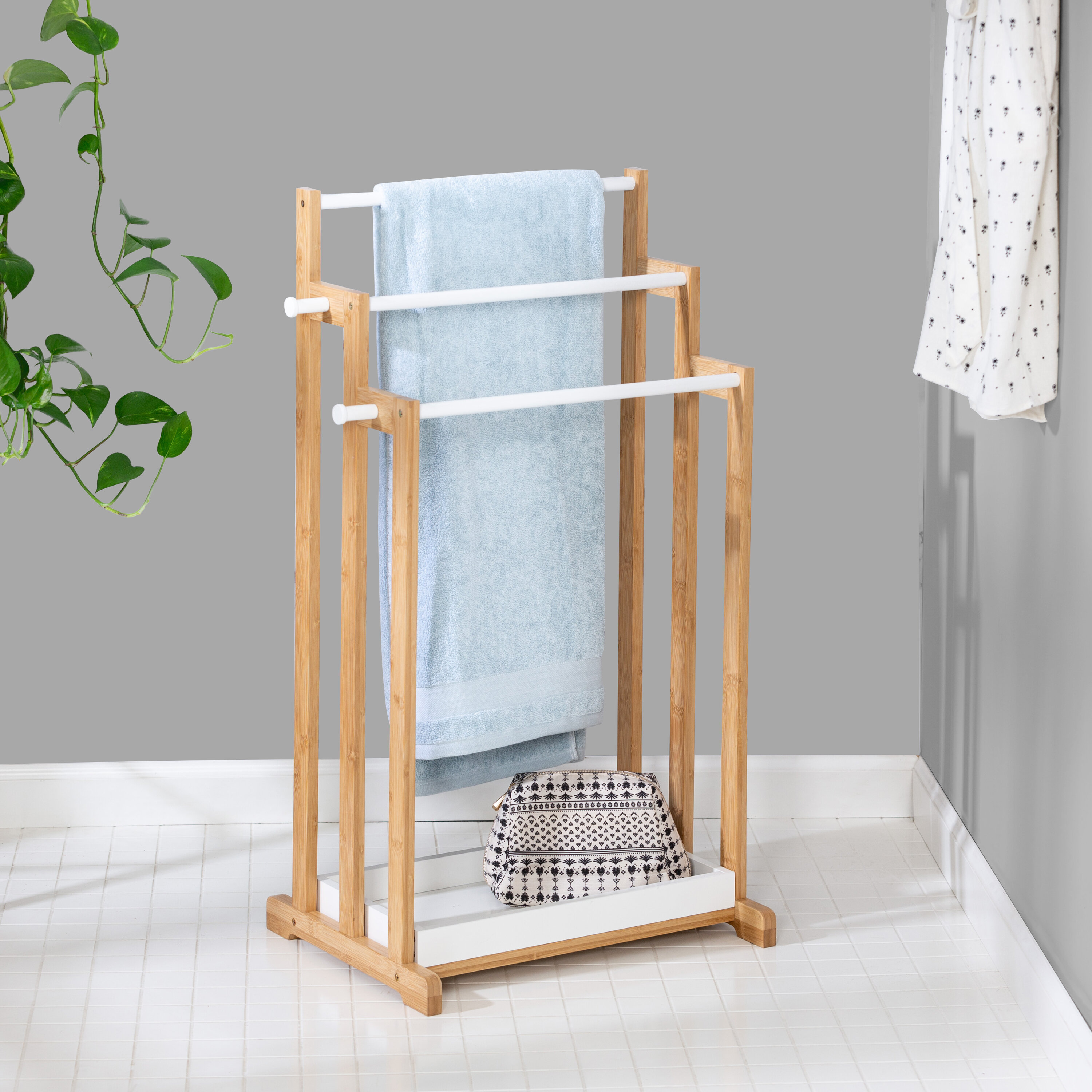 The Twillery Co.® Arango Bamboo Bath Free Standing Towel Rack & Reviews