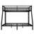 Metal Bunk Bed For Teens And Adults,Space-Saving/Noise Reduced/No Box Spring Needed, Black-81499042